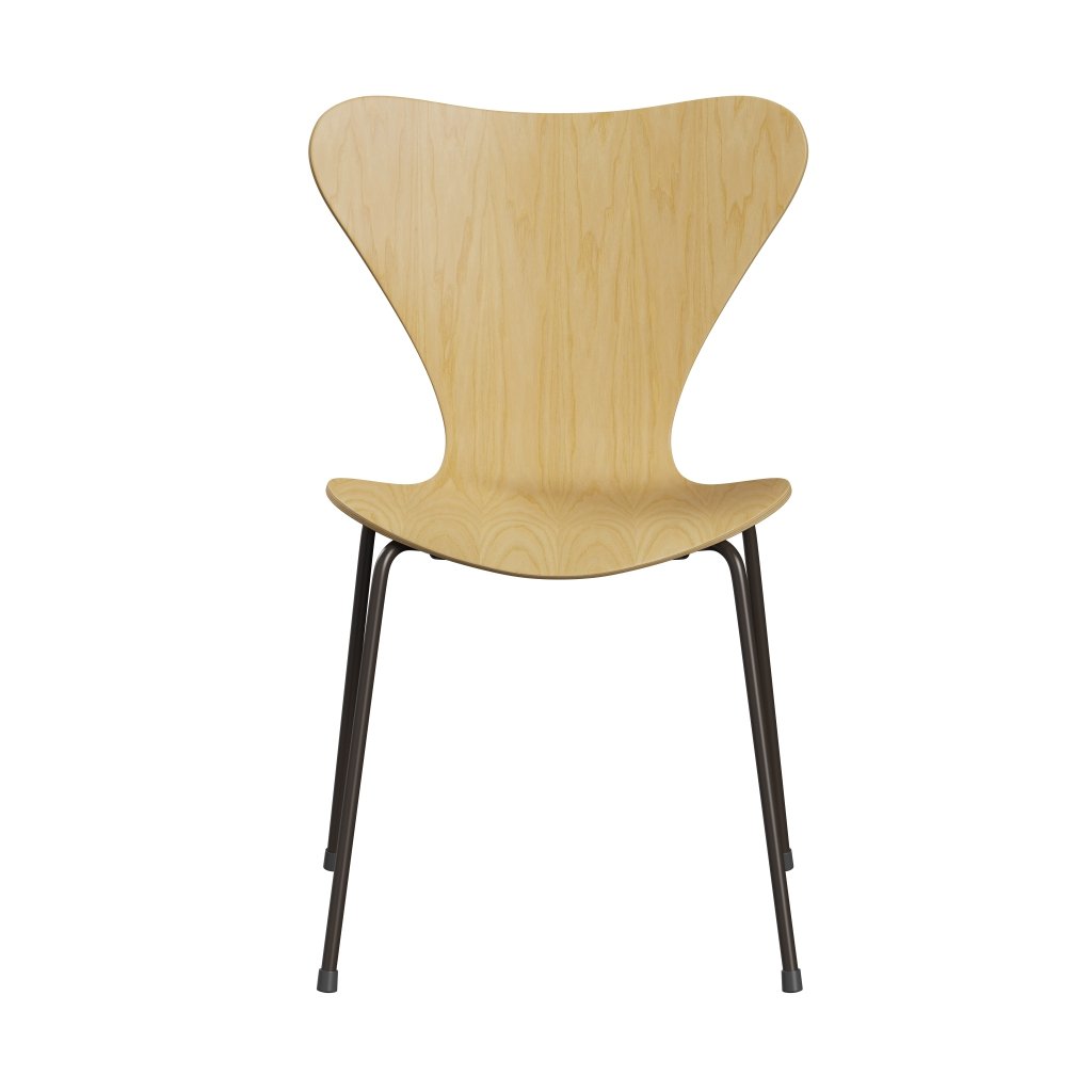 [product_category]-Fritz Hansen 3107 Chair Unupholstered, Brown Bronze/Ash Veneer Natural-Fritz Hansen-3107-ASH001-DBPC-FRI-1