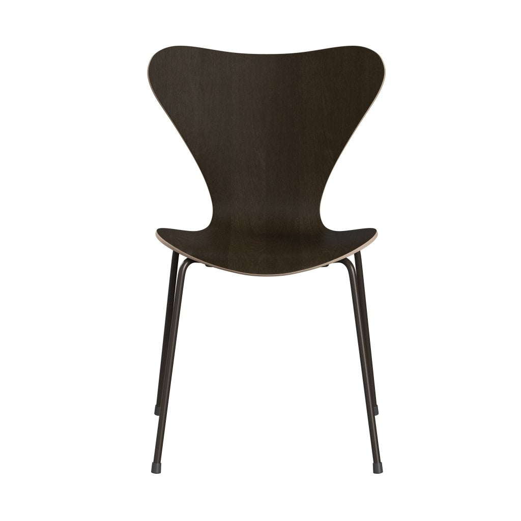 [product_category]-Fritz Hansen 3107 Chair Unupholstered, Brown Bronze/Dark Stained Oak Veneer Natural-Fritz Hansen-3107-DSOAK1-DBPC-FRI-1