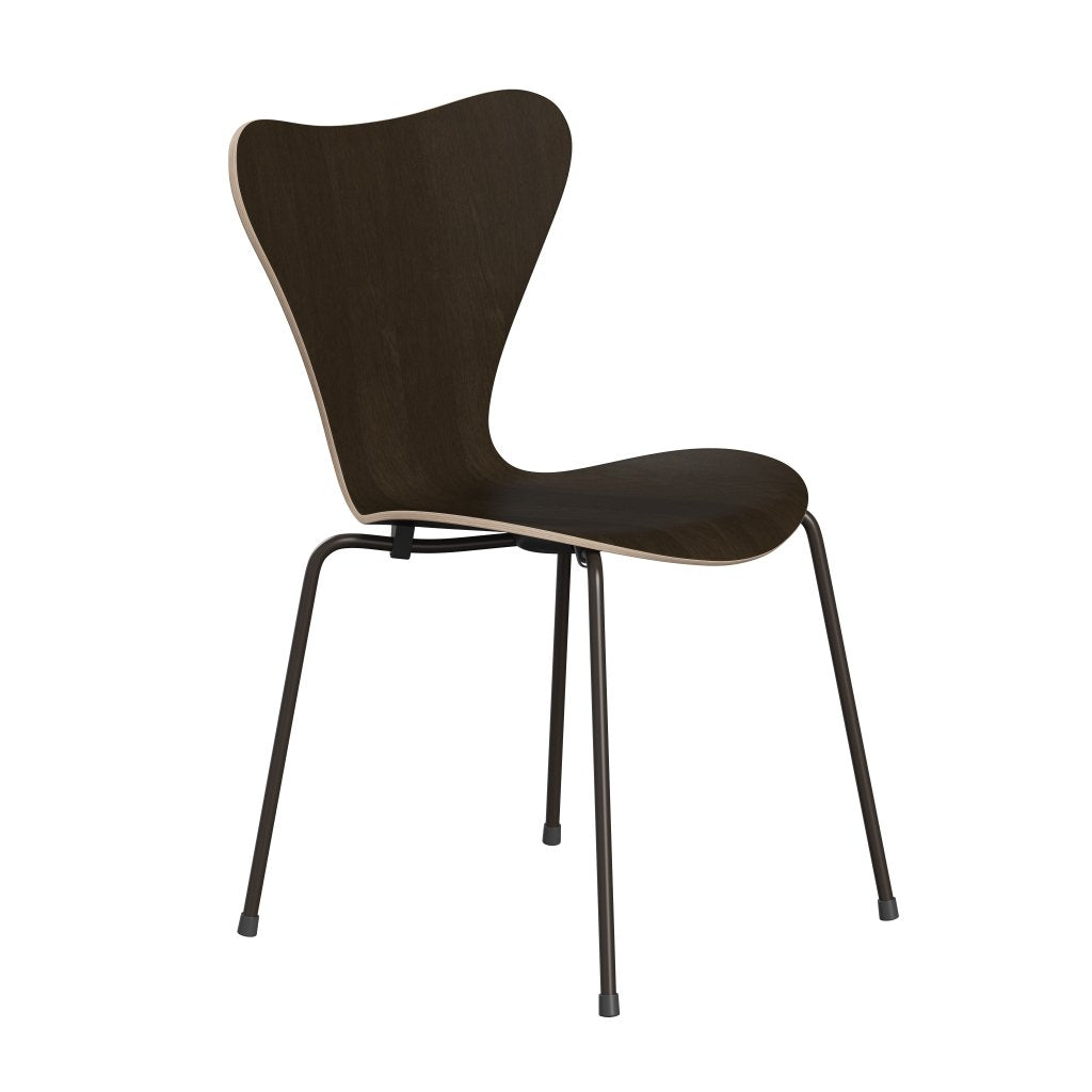 [product_category]-Fritz Hansen 3107 Chair Unupholstered, Brown Bronze/Dark Stained Oak Veneer Natural-Fritz Hansen-3107-DSOAK1-DBPC-FRI-2