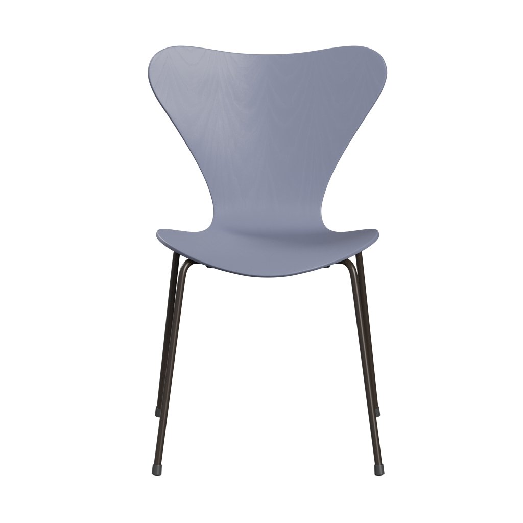 Fritz Hansen 3107 Stuhl Unupholstered, Braun Bronze/gefärbte Asche Lavendelblau