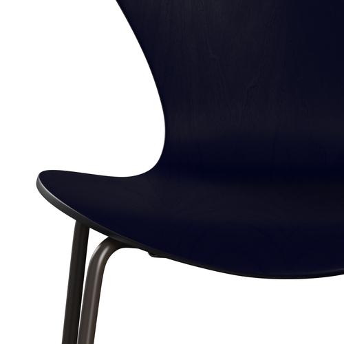 [product_category]-Fritz Hansen 3107 Chair Unupholstered, Brown Bronze/Dyed Ash Midnight Blue-Fritz Hansen-3107-CA895-DBPC-FRI-6