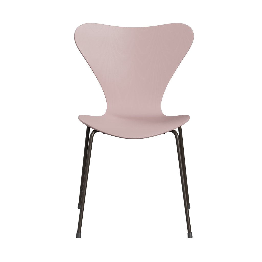 [product_category]-Fritz Hansen 3107 Chair Unupholstered, Brown Bronze/Dyed Ash Pale Rose-Fritz Hansen-3107-CA615-DBPC-FRI-1