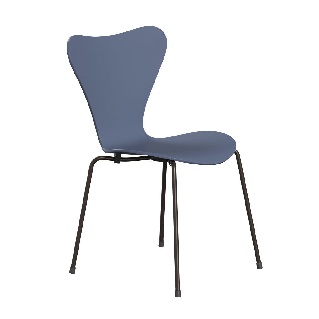 [product_category]-Fritz Hansen 3107 Chair Unupholstered, Brown Bronze/Lacquered Dusk Blue-Fritz Hansen-3107-LA850-DBPC-FRI-2