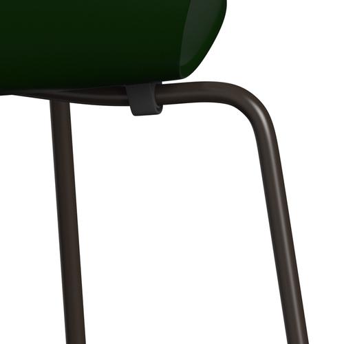 [product_category]-Fritz Hansen 3107 Chair Unupholstered, Brown Bronze/Lacquered Evergreen-Fritz Hansen-3107-LA950-DBPC-FRI-7