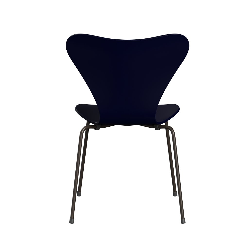 [product_category]-Fritz Hansen 3107 Chair Unupholstered, Brown Bronze/Lacquered Midnight Blue-Fritz Hansen-3107-LA890-DBPC-FRI-4