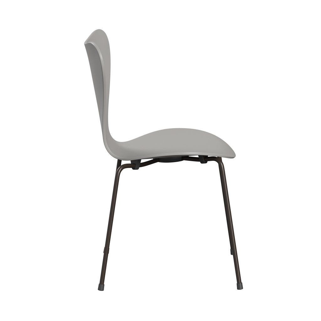 [product_category]-Fritz Hansen 3107 Chair Unupholstered, Brown Bronze/Lacquered Nine Grey-Fritz Hansen-3107-LA150-DBPC-FRI-3