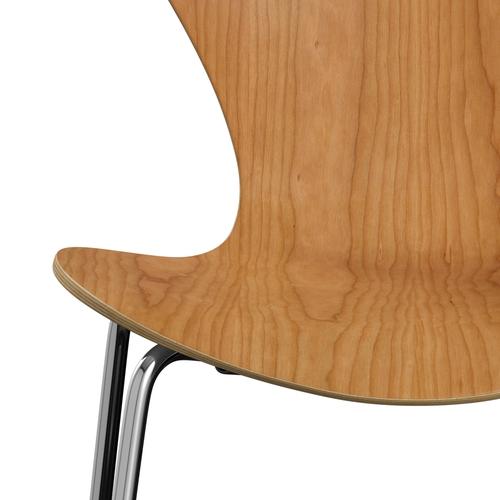 [product_category]-Fritz Hansen 3107 Chair Unupholstered, Chrome/Cherry Veneer Natural-Fritz Hansen-3107-CHE1-CST-FRI-6