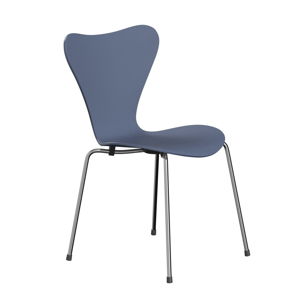 [product_category]-Fritz Hansen 3107 Chair Unupholstered, Chrome/Dyed Ash Dusk Blue-Fritz Hansen-3107-CA855-CST-FRI-2