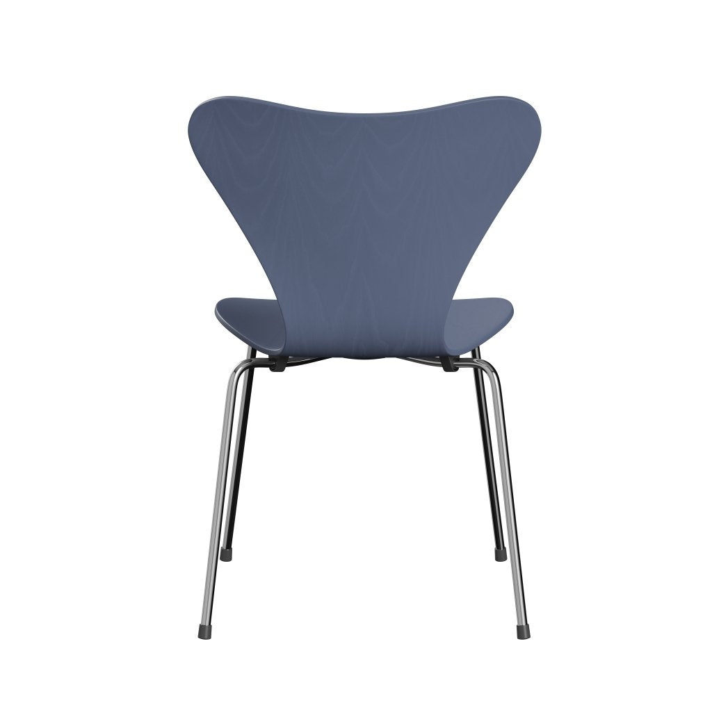 [product_category]-Fritz Hansen 3107 Chair Unupholstered, Chrome/Dyed Ash Dusk Blue-Fritz Hansen-3107-CA855-CST-FRI-4