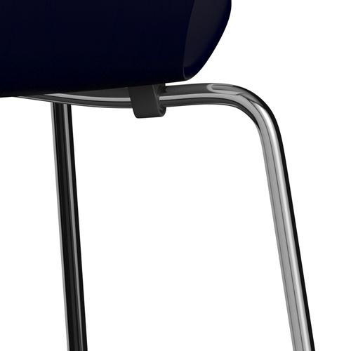 [product_category]-Fritz Hansen 3107 Chair Unupholstered, Chrome/Dyed Ash Midnight Blue-Fritz Hansen-3107-CA895-CST-FRI-7