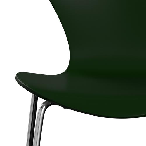 [product_category]-Fritz Hansen 3107 Chair Unupholstered, Chrome/Lacquered Evergreen-Fritz Hansen-3107-LA950-CST-FRI-6