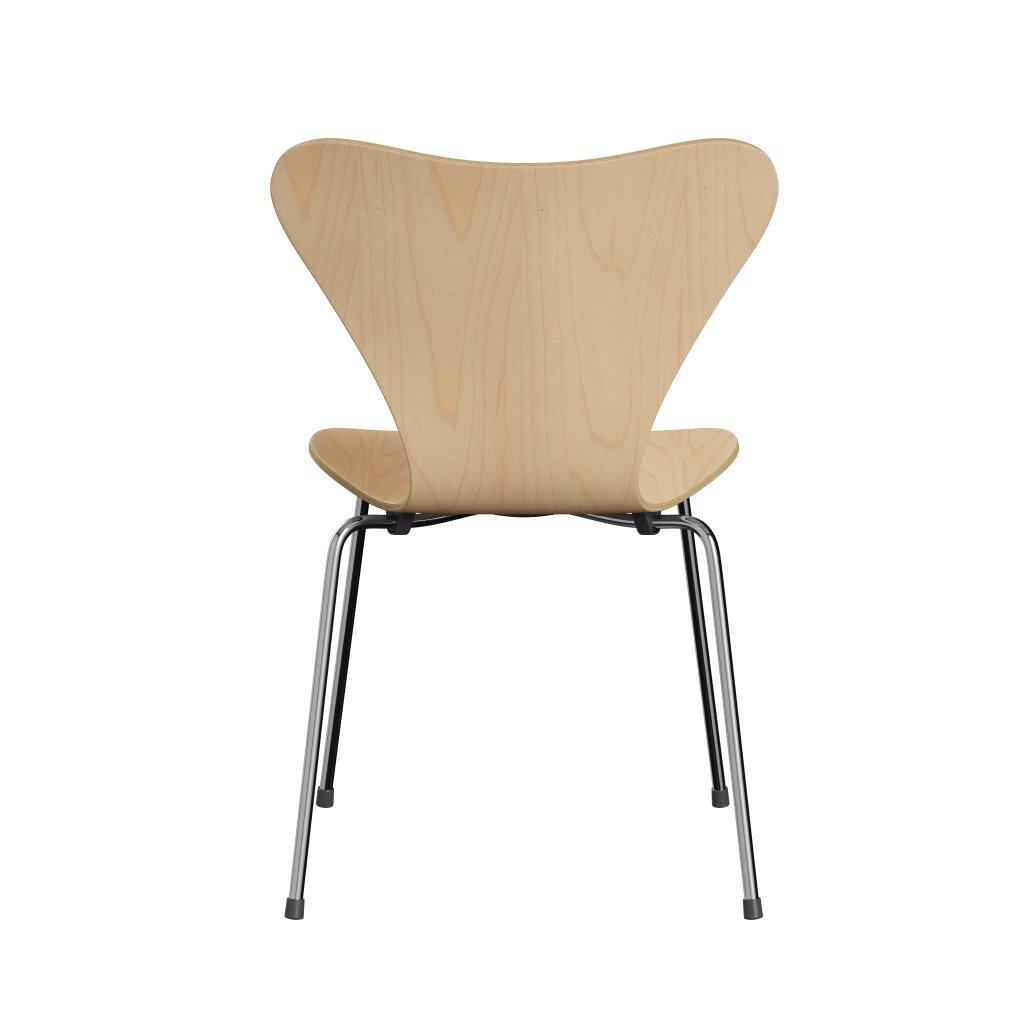 [product_category]-Fritz Hansen 3107 Chair Unupholstered, Chrome/Maple Veneer Natural-Fritz Hansen-3107-MAP001-CST-FRI-4