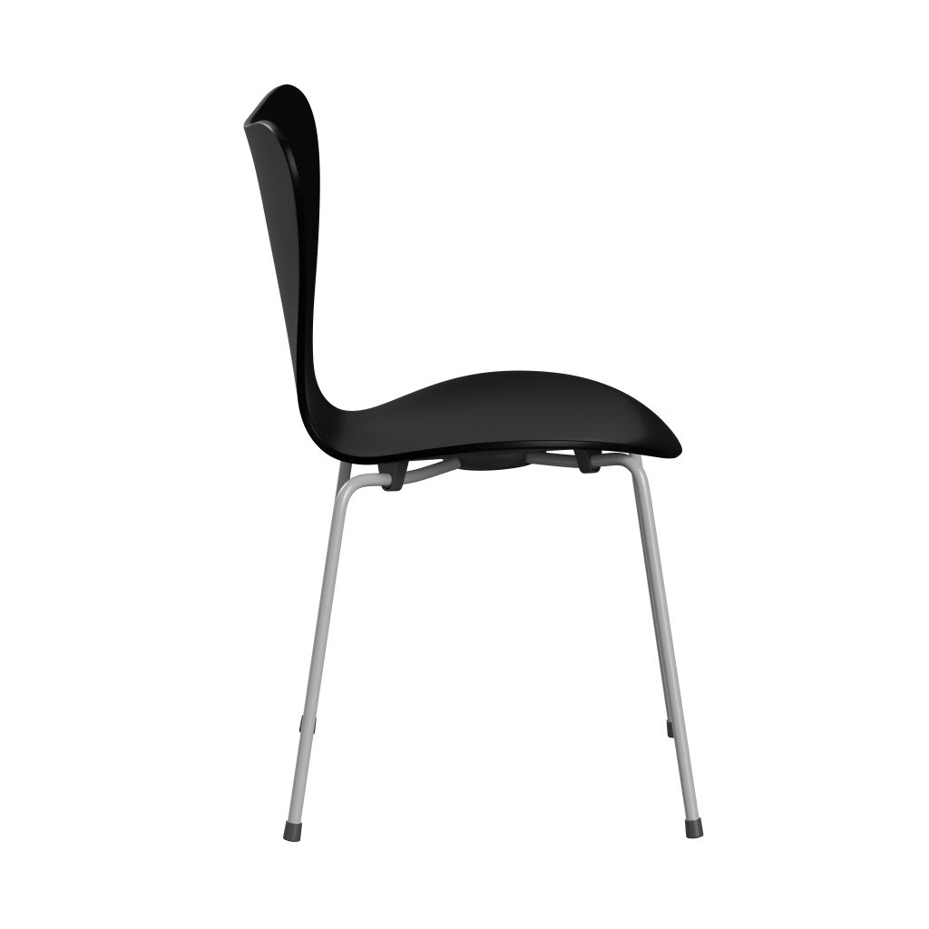 [product_category]-Fritz Hansen 3107 Chair Unupholstered, Nine Grey/Lacquered Black-Fritz Hansen-3107-LA190-DRNIGR-FRI-3