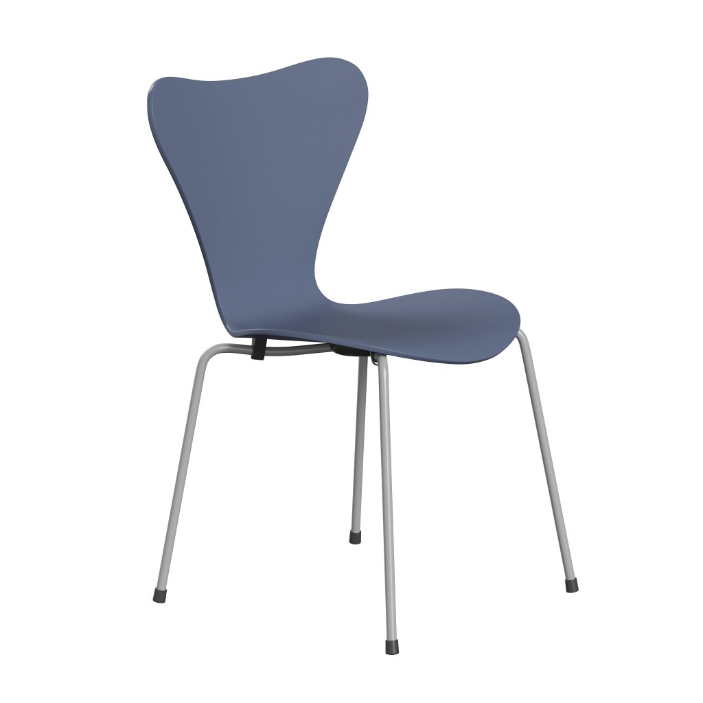 [product_category]-Fritz Hansen 3107 Chair Unupholstered, Nine Grey/Lacquered Dusk Blue-Fritz Hansen-3107-LA850-DRNIGR-FRI-2