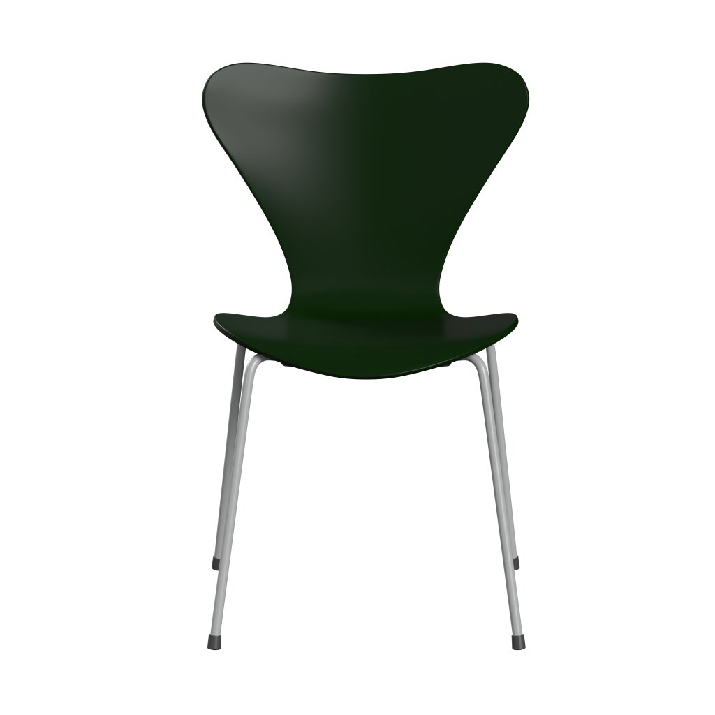 [product_category]-Fritz Hansen 3107 Chair Unupholstered, Nine Grey/Lacquered Evergreen-Fritz Hansen-3107-LA950-DRNIGR-FRI-1