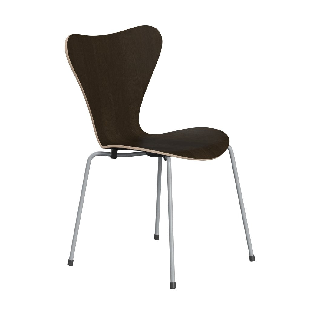 [product_category]-Fritz Hansen 3107 Chair Unupholstered, Silver Grey/Dark Stained Oak Veneer Natural-Fritz Hansen-3107-DSOAK1-SIGREY-FRI-2