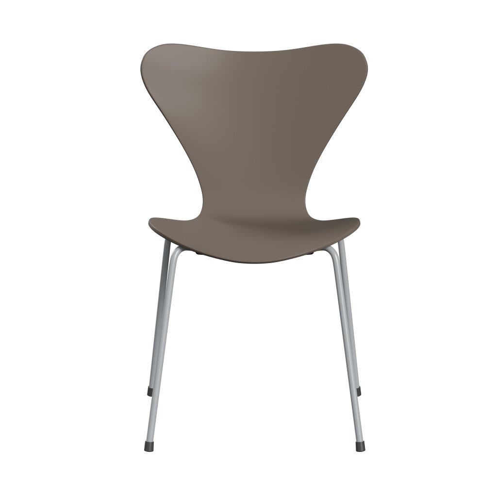 [product_category]-Fritz Hansen 3107 Chair Unupholstered, Silver Grey/Lacquered Deep Clay-Fritz Hansen-3107-LA140-SIGREY-FRI-1