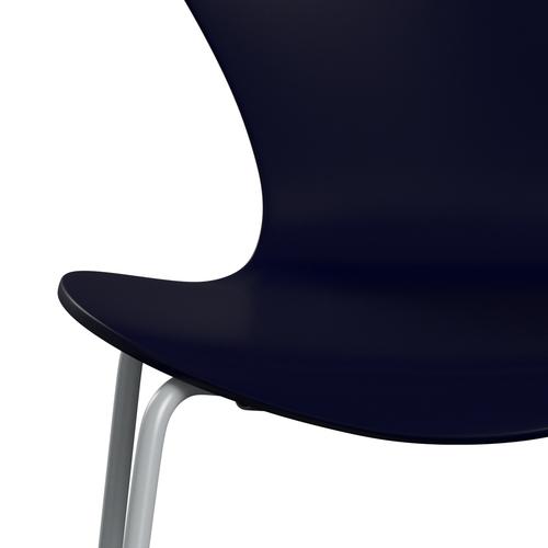 [product_category]-Fritz Hansen 3107 Chair Unupholstered, Silver Grey/Lacquered Midnight Blue-Fritz Hansen-3107-LA890-SIGREY-FRI-6