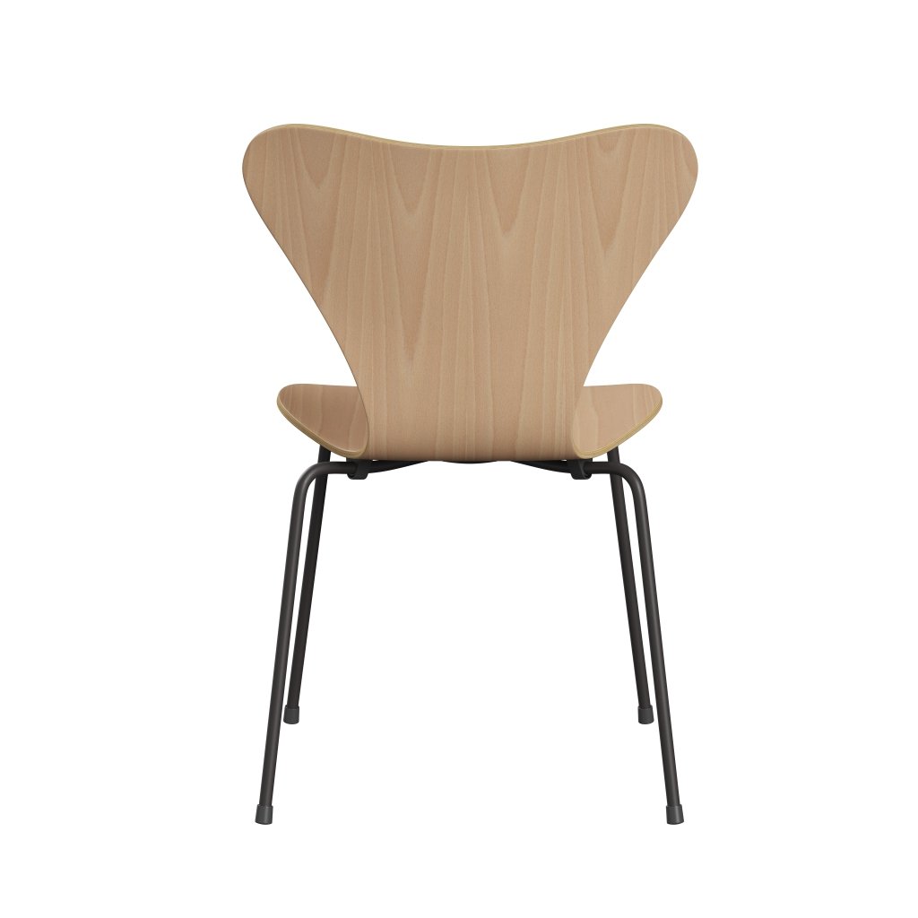 [product_category]-Fritz Hansen 3107 Chair Unupholstered, Warm Graphite/Beech Veneer Natural-Fritz Hansen-3107-BEE001-WARGRA-FRI-4