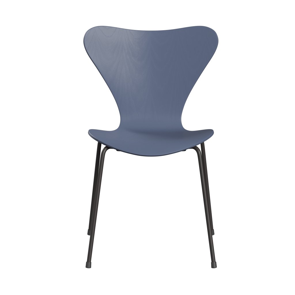 [product_category]-Fritz Hansen 3107 Chair Unupholstered, Warm Graphite/Dyed Ash Dusk Blue-Fritz Hansen-3107-CA855-WARGRA-FRI-1