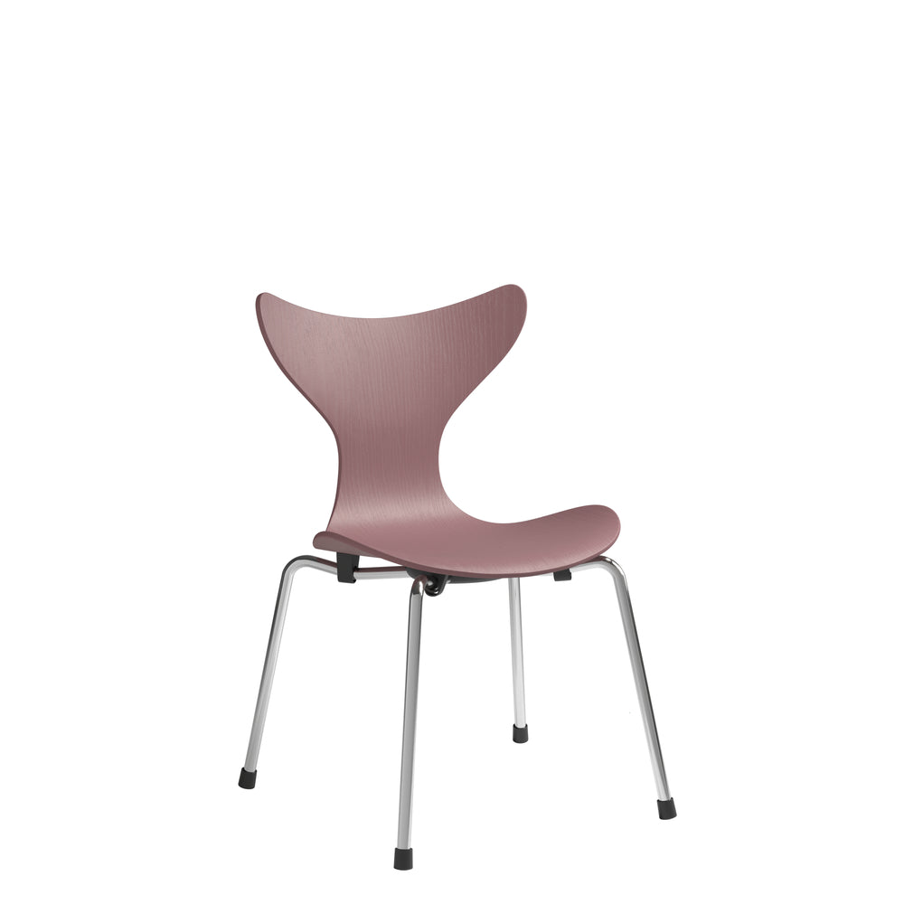 [product_category]-Fritz Hansen 3108 Children's Lily Chair, Colored Veneer Ash/Wild Rose-Fritz Hansen-5702370002107-840242-FRI-1