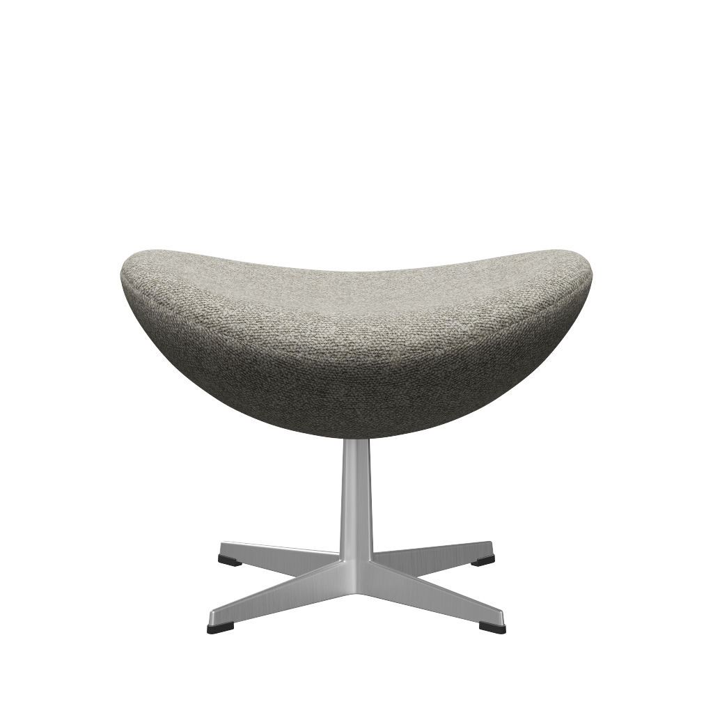 [product_category]-Fritz Hansen 3127 The Egg Footstool Special Edition, Aluminium/Moss Light Grey (0005)-Fritz Hansen-3127-MO0005-SPAL-FRI-1