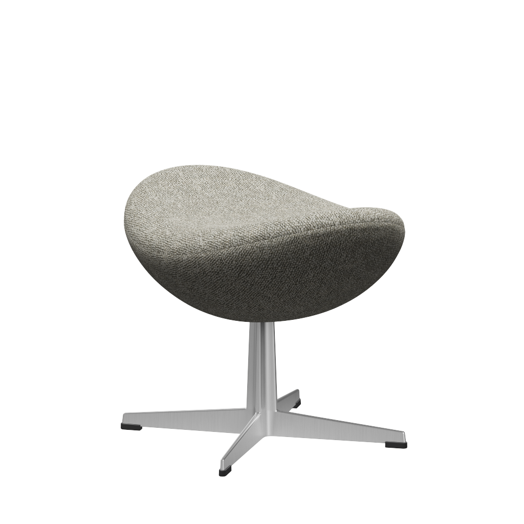 [product_category]-Fritz Hansen 3127 The Egg Footstool Special Edition, Aluminium/Moss Light Grey (0005)-Fritz Hansen-3127-MO0005-SPAL-FRI-2