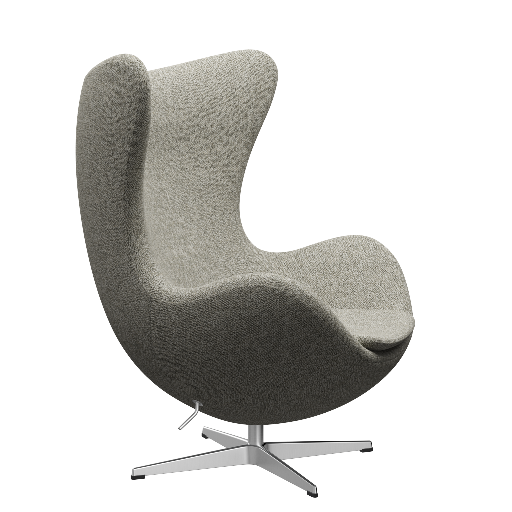 [product_category]-Fritz Hansen 3316 The Egg Lounge Chair Special Edition, Aluminium/Moss Light Grey (0005)-Fritz Hansen-3316-MO0005-SPAL-FRI-2