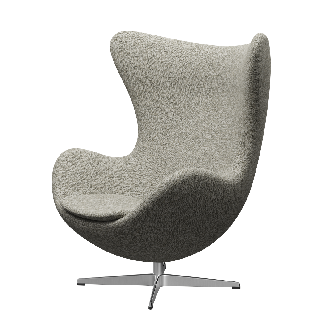 [product_category]-Fritz Hansen 3316 The Egg Lounge Chair Special Edition, Aluminium/Moss Light Grey (0005)-Fritz Hansen-3316-MO0005-SPAL-FRI-5