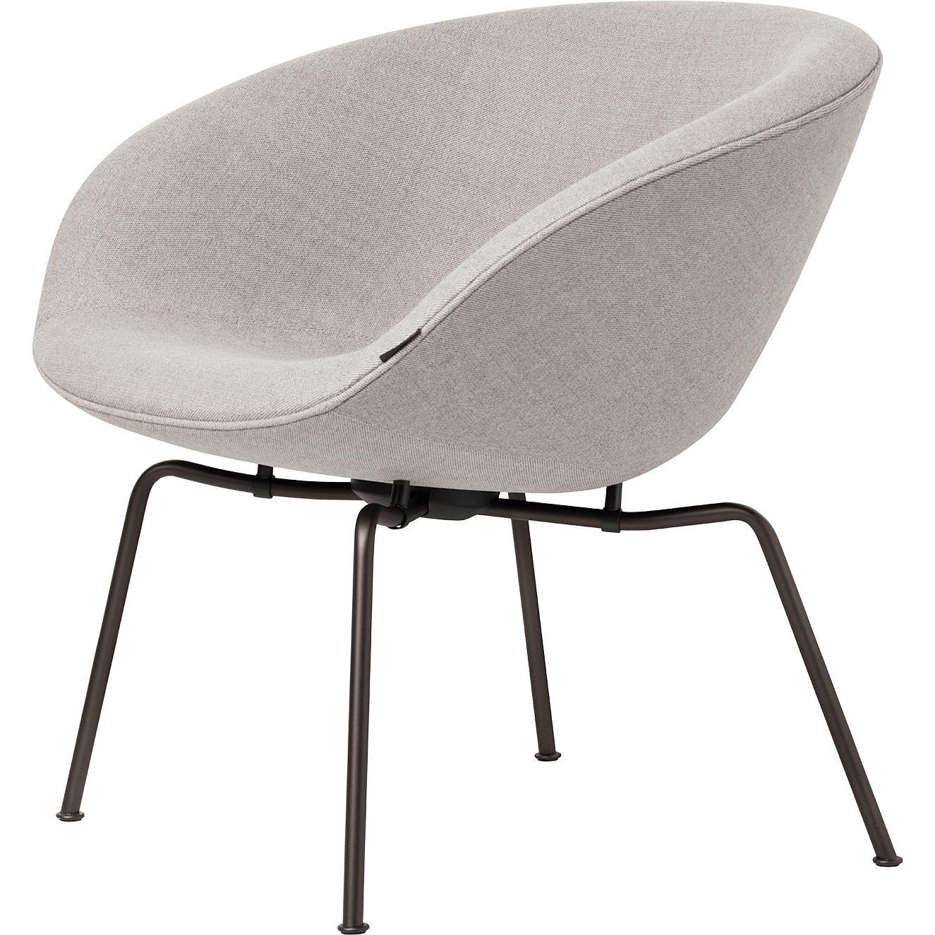 [product_category]-Fritz Hansen Aj Pot Lounge Chair Powder Coated Steel Fabric, Light Grey-Fritz Hansen-3318-4101-FRI-1
