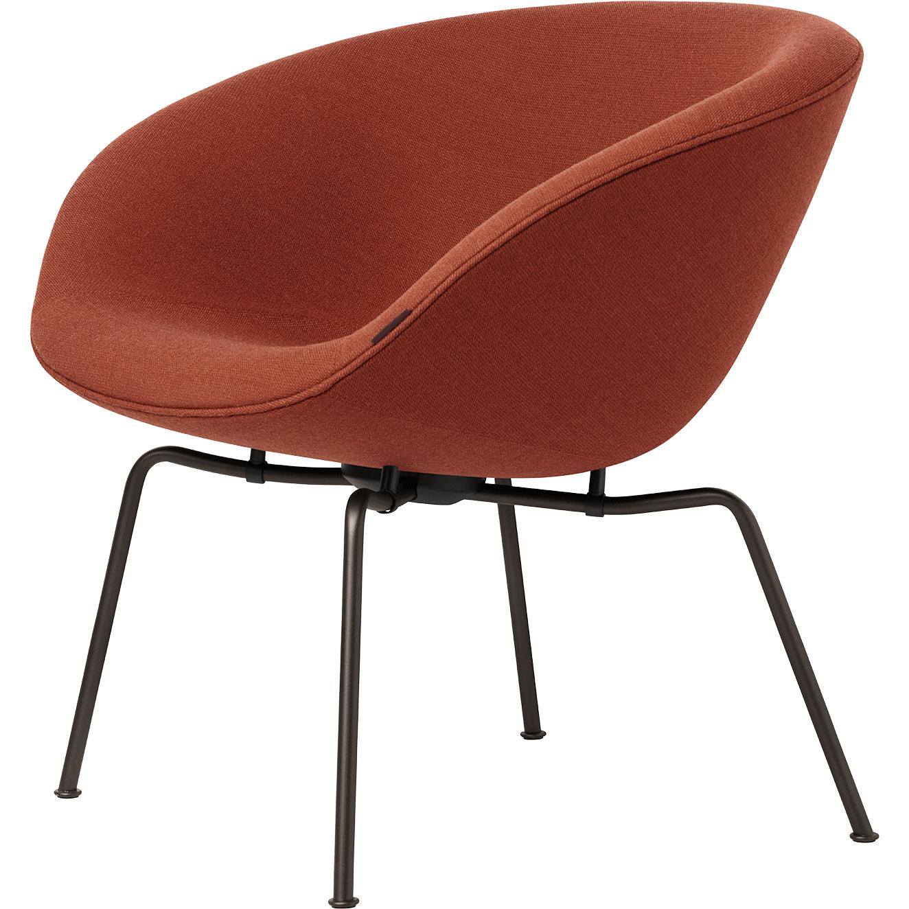 [product_category]-Fritz Hansen Aj Pot Lounge Chair Powder Coated Steel Fabric, Orange-Fritz Hansen-3318-5901-FRI-1