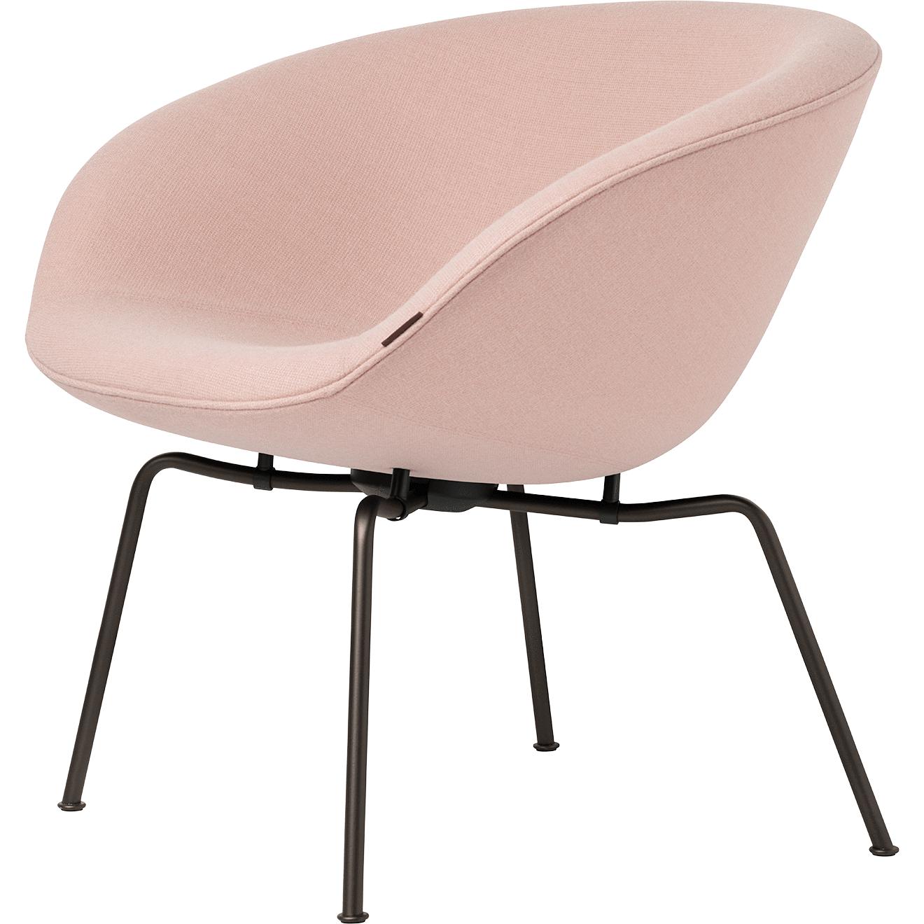 [product_category]-Fritz Hansen Aj Pot Lounge Chair Powder Coated Steel Fabric, Pink-Fritz Hansen-3318-5801-FRI-1