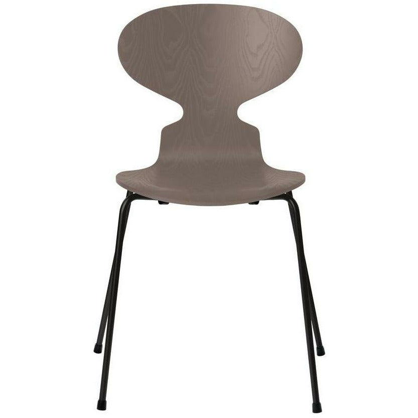 Chaise de fourmi fritz hansen bol en argile profonde cendre, base noire