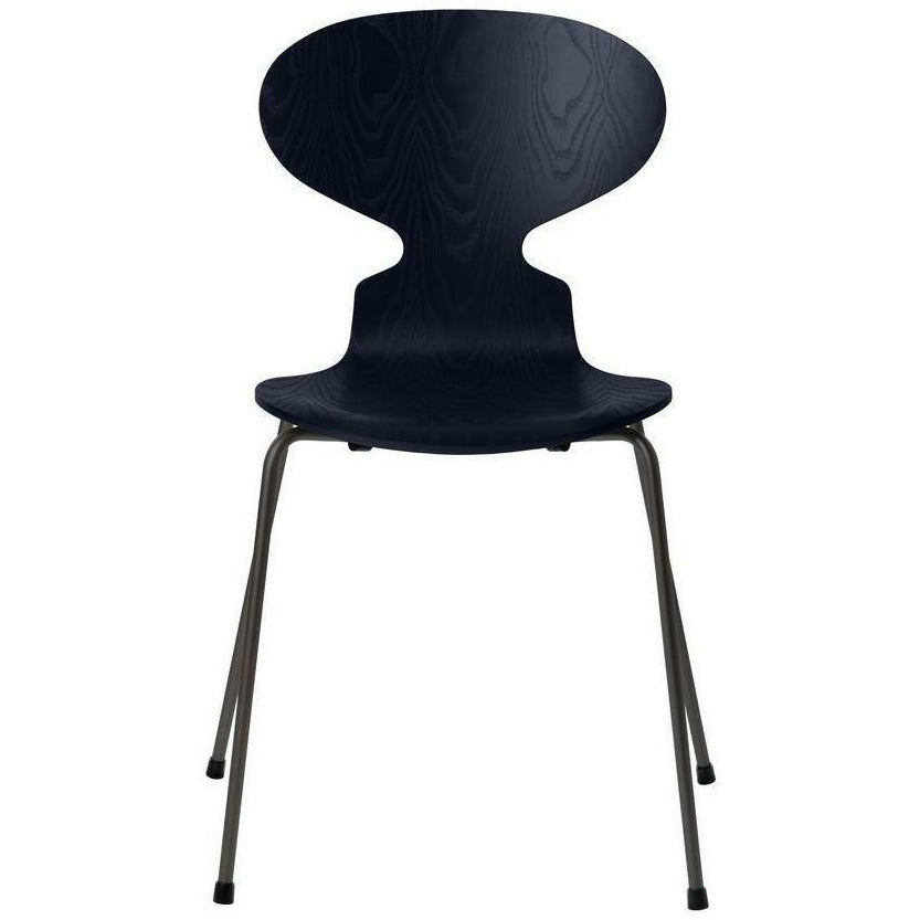 Fritz Hansen Antmi chaise colorée Colore Midnight Blue Bowl, base de graphite tiède