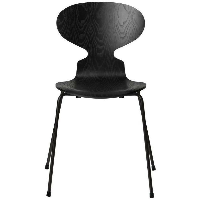 Fritz Hansen Ant Chair Dyed Ash Black Shell, Black Base