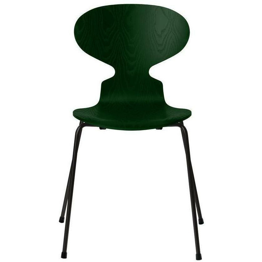 Fritz Hansen Ant Chair Dyed Ash Evergreen Bowl, Black Base