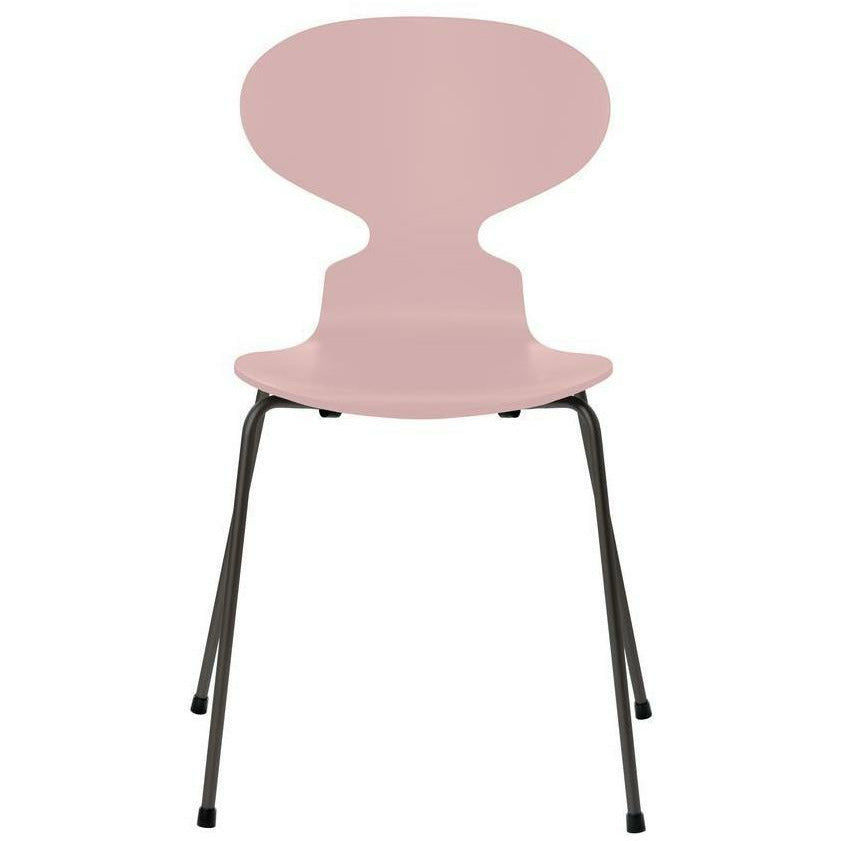 Fritz Hansen Ant Stol Lacked Pale Rose Bowl, Warm Graphite Base