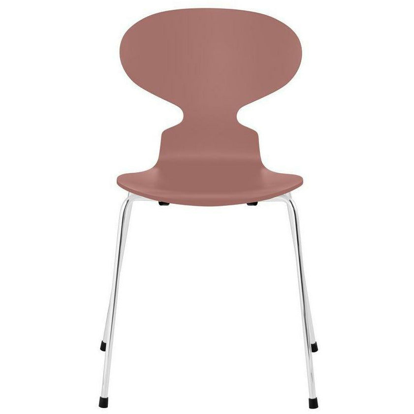 Chaise de fourmi fritz hansen laquée bol à rose sauvage laquée, base en acier chromé