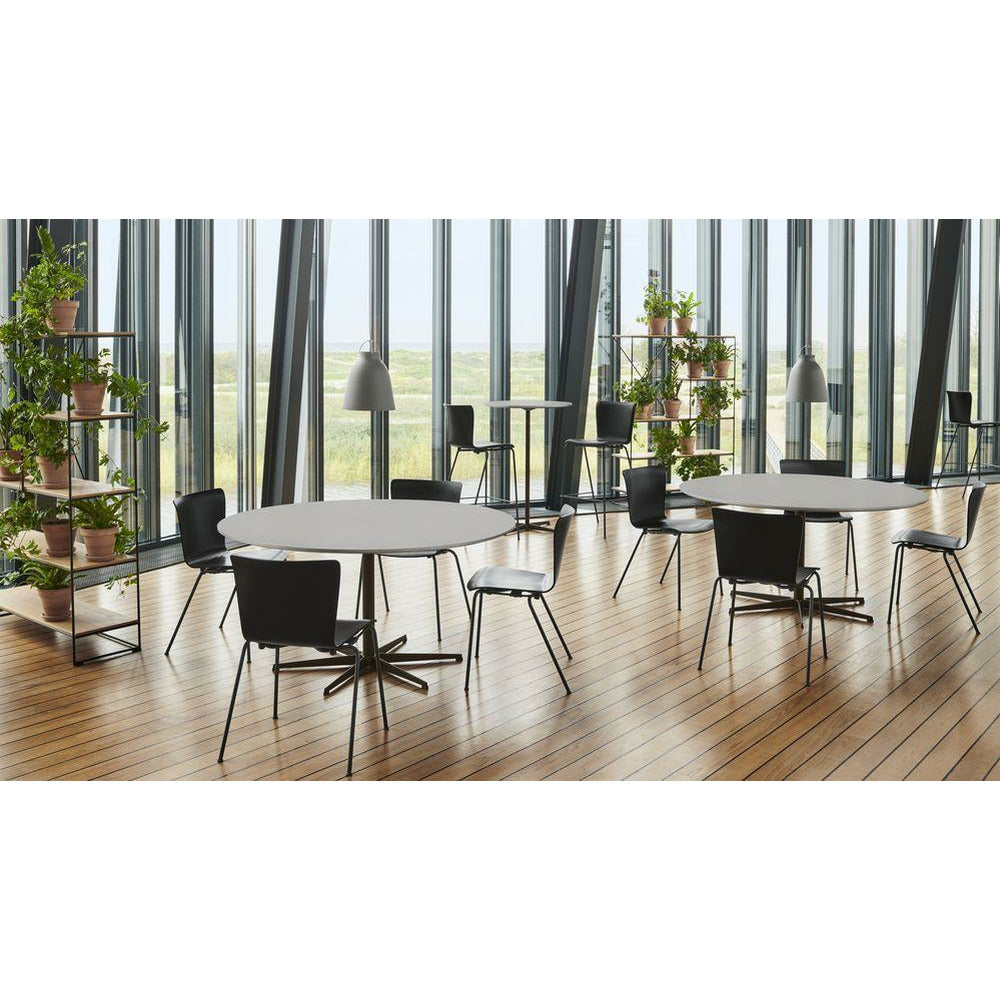 [product_category]-Fritz Hansen Circular Dining Table ø120 Cm, Grey Bromo/Black-Fritz Hansen-A825-Grey-Bromo-120x72-FRI-3