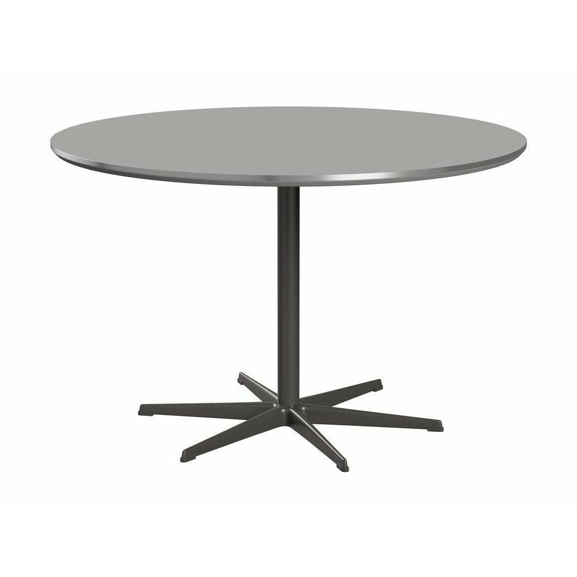 Mesa de jantar circular de Fritz Hansen Ø120 cm, Ivy cinza/grafite quente