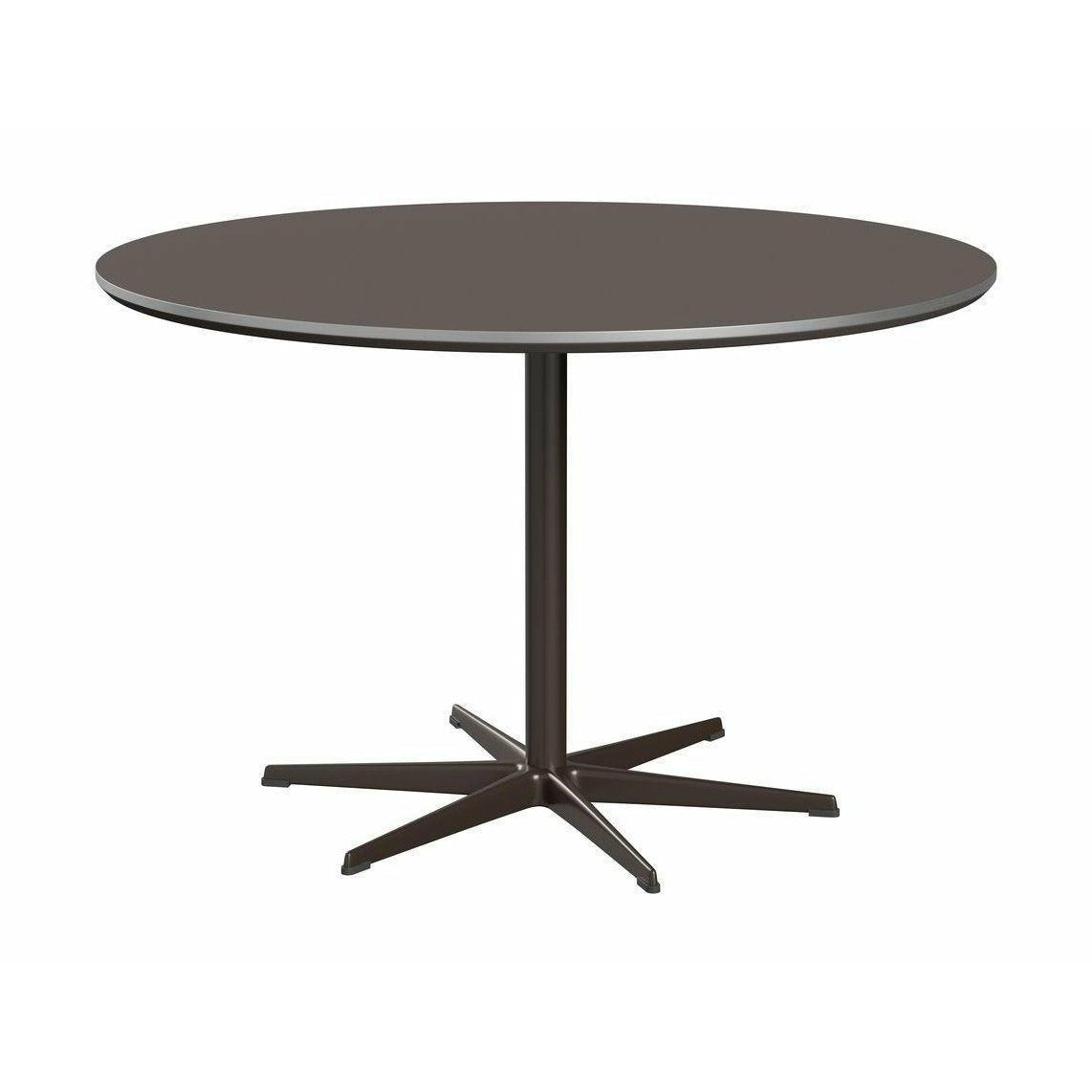 Table à manger circulaire de Fritz Hansen Ø120 cm, bronze gris / brun