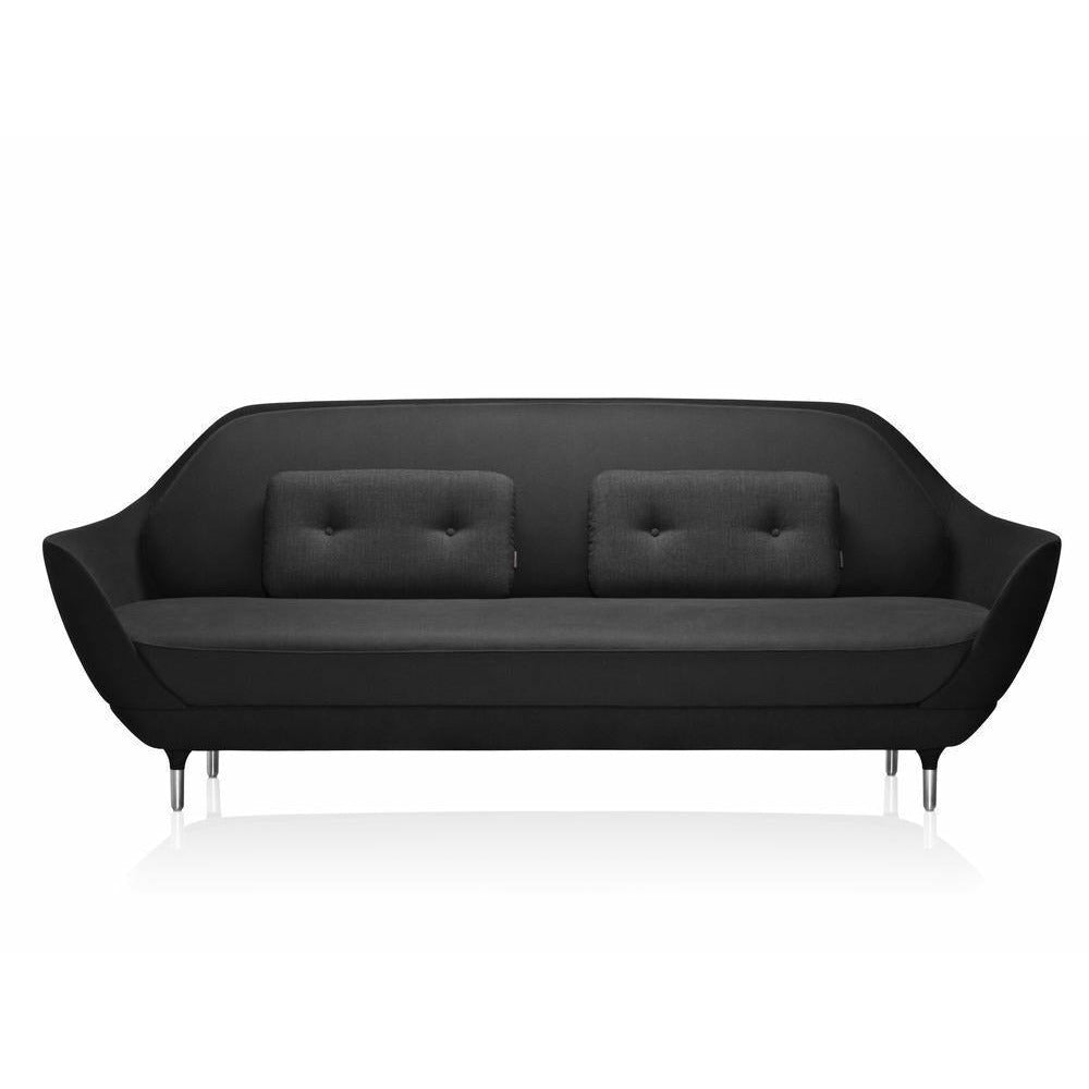 [product_category]-Fritz Hansen Favn Sofa, Fame Black/ Canvas Dark Blue-Fritz Hansen-JH3-66061/794-FRI-1