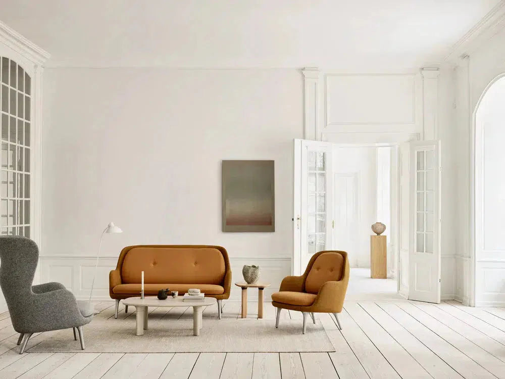 Fritz Hansen Fri Jh140 Mu 2 Seater Sofa, Golden Ocher/Burnt Yellow