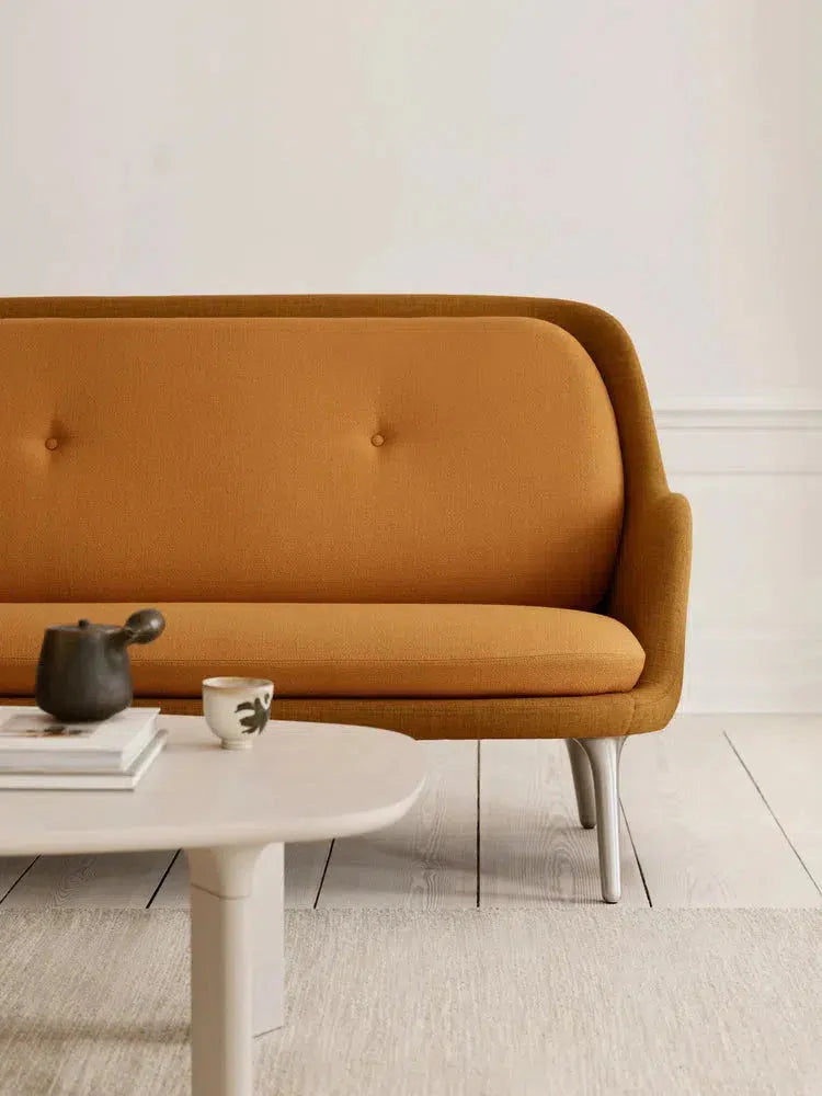 Fritz Hansen Fri Jh140 Mu 2 Seater Sofa, Golden Ocher/Burnt Yellow