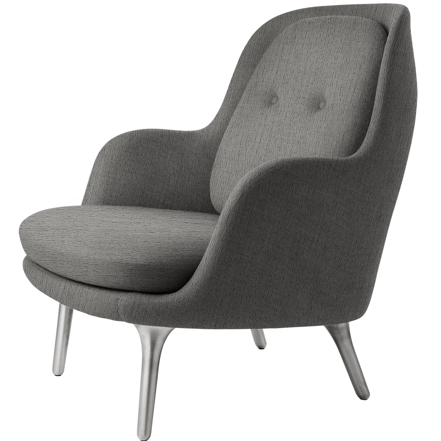 [product_category]-Fritz Hansen Fri Lounge Chair Aluminium, Sunniva Beige-Fritz Hansen-JH4-717-FRI-1