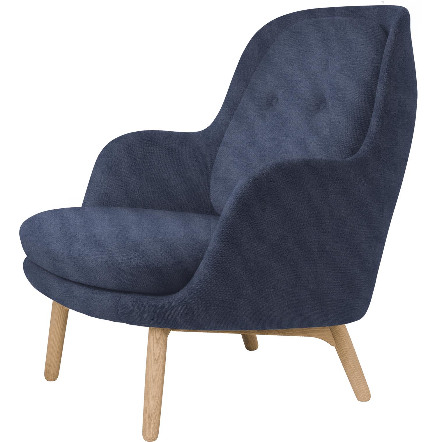 [product_category]-Fritz Hansen Fri Lounge Chair Wood, Rime Iris-Fritz Hansen-JH5-781-FRI-1