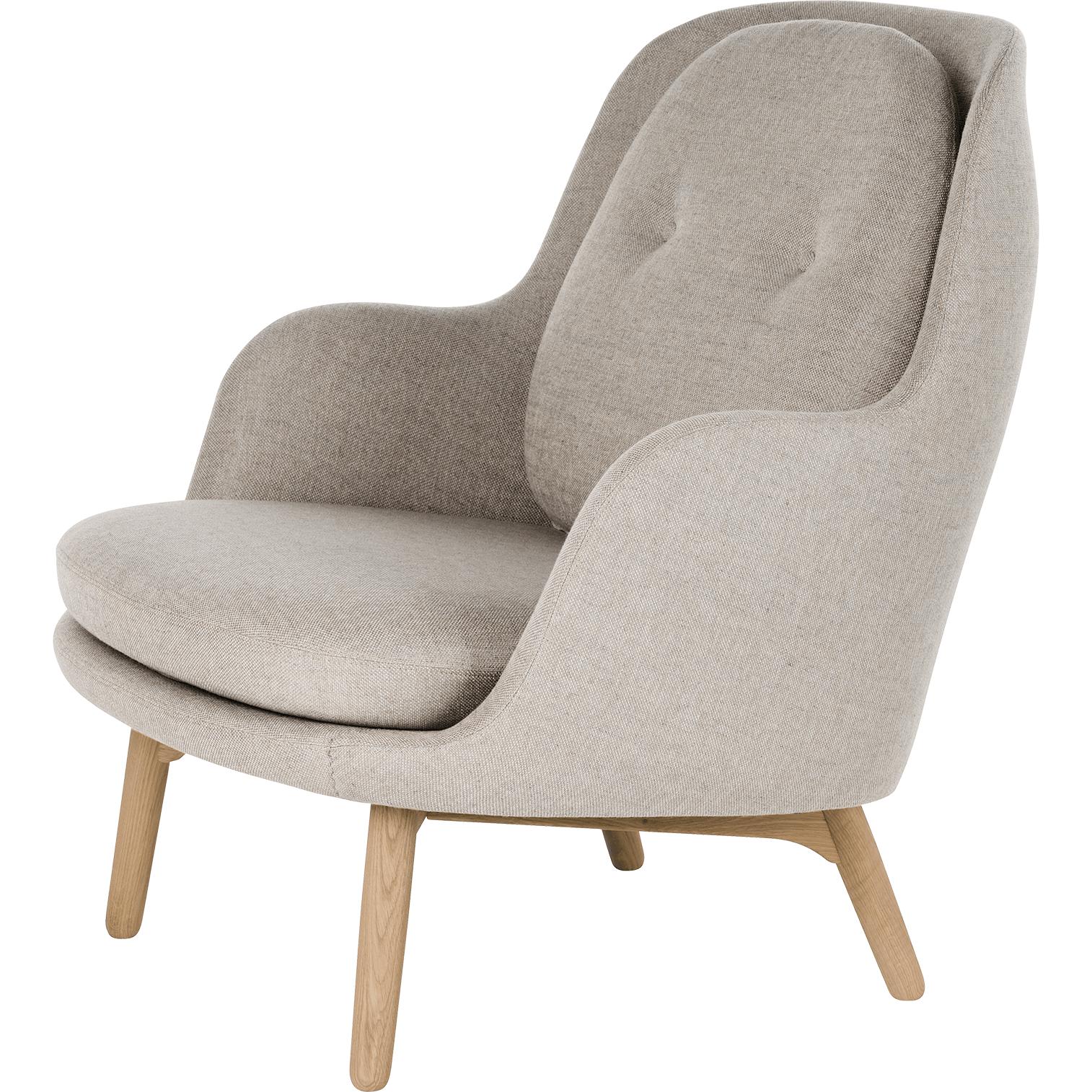 [product_category]-Fritz Hansen Fri Lounge Chair Wood, Sunniva Grey-Fritz Hansen-JH5-242-FRI-1