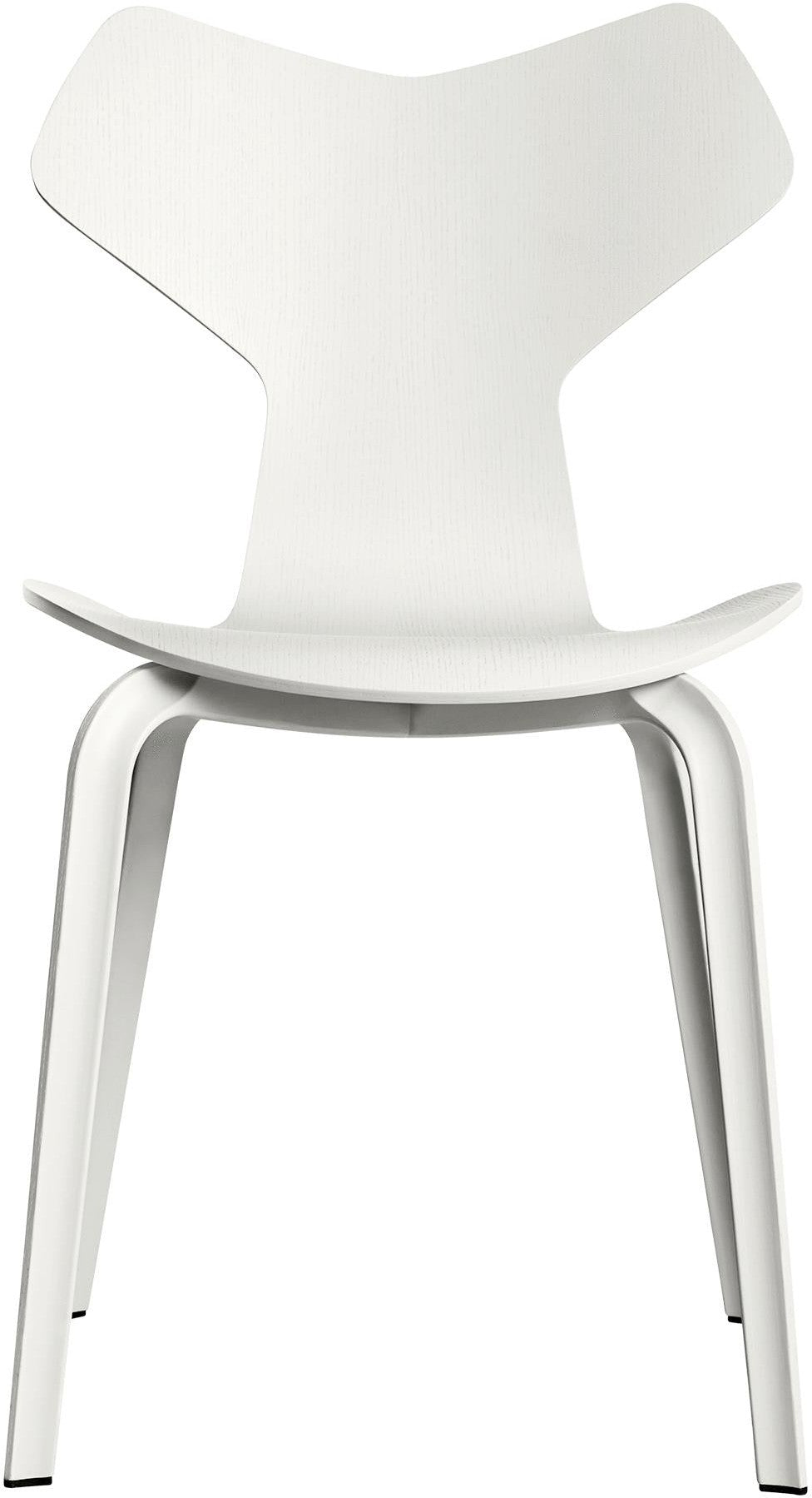 [product_category]-Fritz Hansen Grand Prix Chair Coloured Ash Wooden Legs, White-Fritz Hansen-4130-105-FRI-1