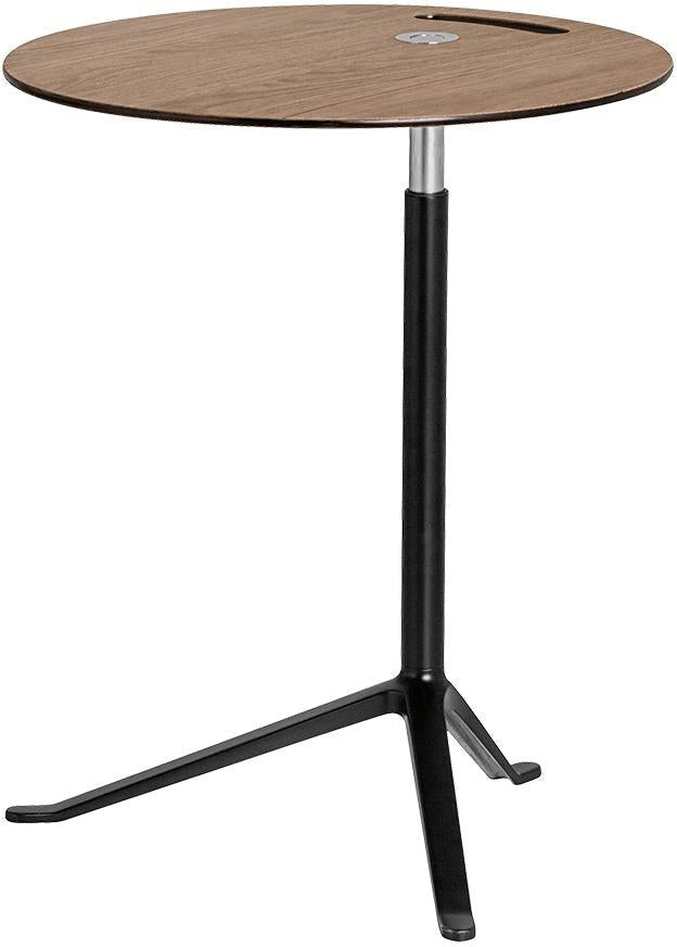 Fritz Hansen Ks11 Little Friend Adjustable Table, Black Powdercoated Aluminium/Walnut Laminate