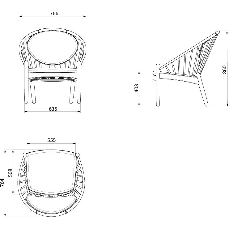 Fritz Hansen let Lounge Stuhl, Asche/Wiederholung hellblau